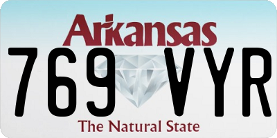 AR license plate 769VYR
