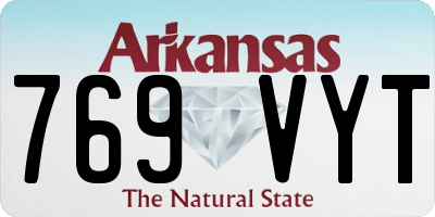 AR license plate 769VYT
