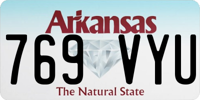 AR license plate 769VYU