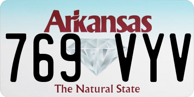 AR license plate 769VYV