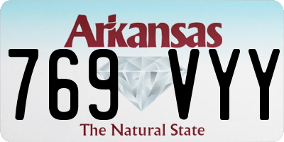 AR license plate 769VYY