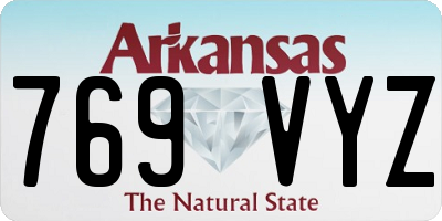 AR license plate 769VYZ