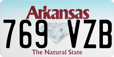 AR license plate 769VZB