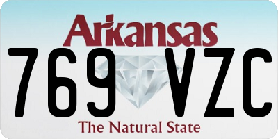 AR license plate 769VZC