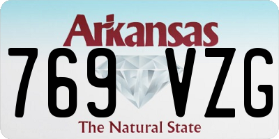AR license plate 769VZG