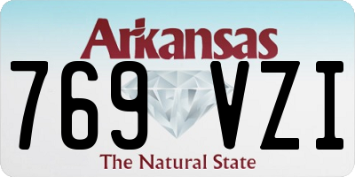 AR license plate 769VZI