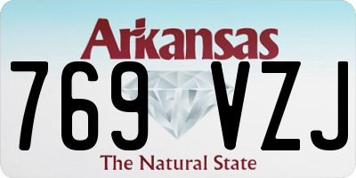 AR license plate 769VZJ