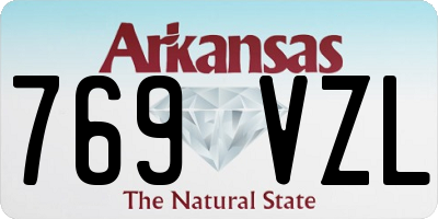 AR license plate 769VZL