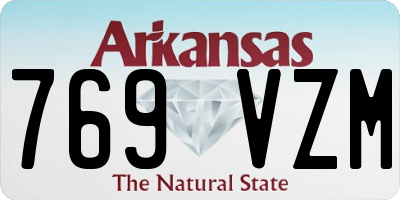 AR license plate 769VZM
