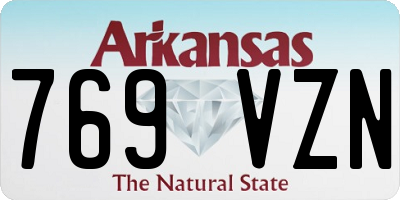 AR license plate 769VZN