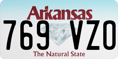 AR license plate 769VZO