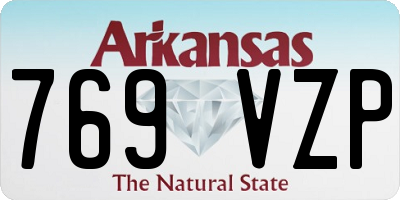 AR license plate 769VZP