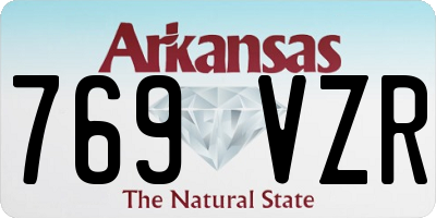 AR license plate 769VZR