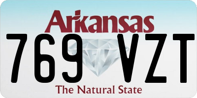 AR license plate 769VZT