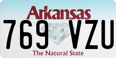 AR license plate 769VZU