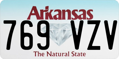 AR license plate 769VZV