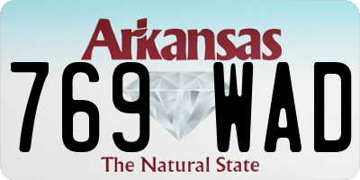 AR license plate 769WAD