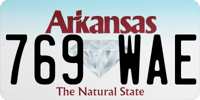 AR license plate 769WAE