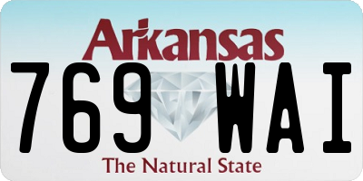 AR license plate 769WAI