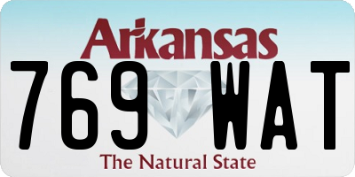 AR license plate 769WAT