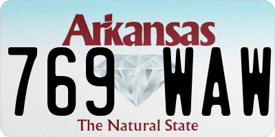 AR license plate 769WAW