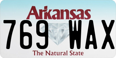 AR license plate 769WAX
