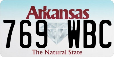 AR license plate 769WBC