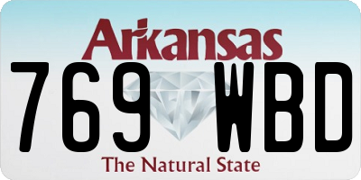 AR license plate 769WBD