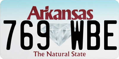 AR license plate 769WBE