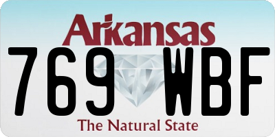 AR license plate 769WBF