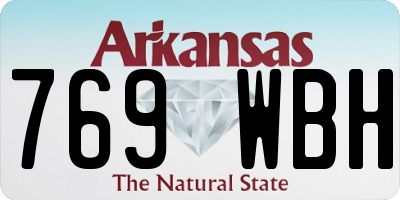 AR license plate 769WBH