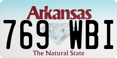 AR license plate 769WBI