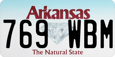 AR license plate 769WBM