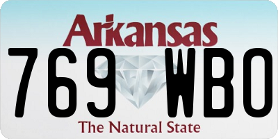 AR license plate 769WBO