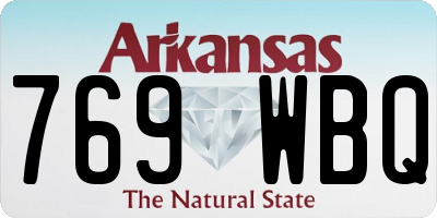 AR license plate 769WBQ