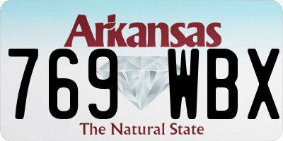 AR license plate 769WBX