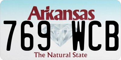 AR license plate 769WCB