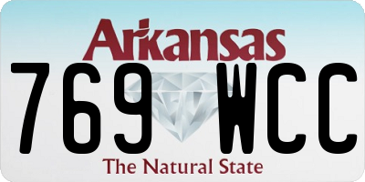 AR license plate 769WCC