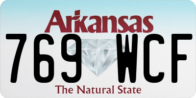 AR license plate 769WCF