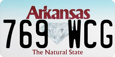 AR license plate 769WCG