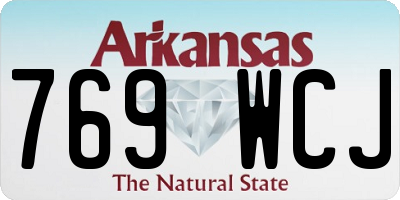 AR license plate 769WCJ