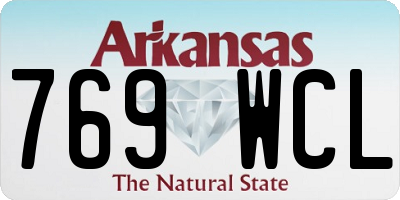 AR license plate 769WCL