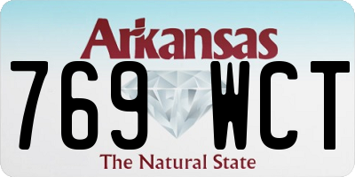 AR license plate 769WCT