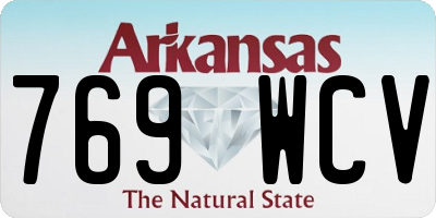 AR license plate 769WCV