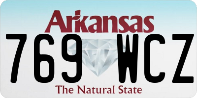 AR license plate 769WCZ