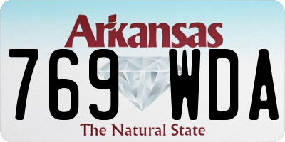 AR license plate 769WDA