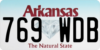 AR license plate 769WDB