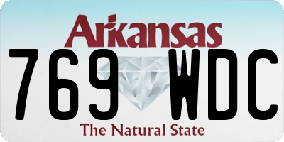 AR license plate 769WDC