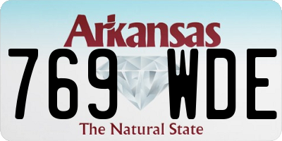 AR license plate 769WDE