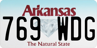 AR license plate 769WDG